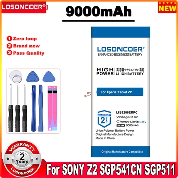 LOSONCOER 9000mAh LIS2206ERPC Akkumulátor SONY Xperia Tablet Z2 SGP541CN SGP511 SGP512 SGP521 SGP541 SGP551 Tabletta