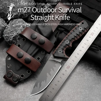 M27 nehéz kerti kés magas keménységű pusztában Bowie kés fix pengével vadászat megmenteni taktikai kés kés ajándék férfiaknak