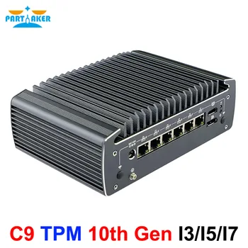 Mini Számítógép 10 Generációs Core i3/i5/i7 processzor ventilátor nélküli Tűzfal PC 6 Intel 2.5 G Nic Portok pfSense x86 Barebone TPM2.0 WIFI 4G/5G