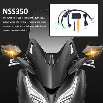 Motoros ESS vészféket Fény Kettős Villogó Előzés Szélesség Jelző Fény Vezeték Hám Készlet Honda NSS 350 NSS350