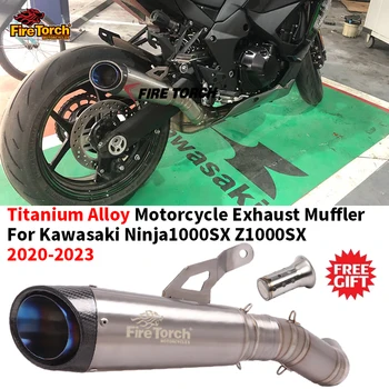 Motoros Menekülés Moto Titán Ötvözet Csúszik A Kawasaki Ninja1000SX Z1000SX 2020-2023 Kipufogó Kipufogó Középső Link Cső