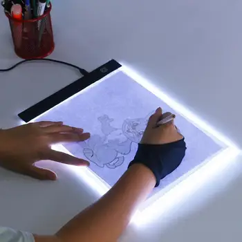 Nagykereskedelmi 33.5 cm-es A4-es Digitális rajz grafikus tábla LED világító doboz festmény másolat írás táblázat három szint nélkül tompítása lépések