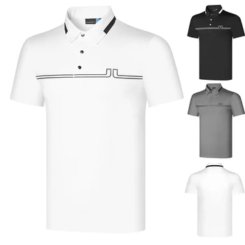 Nyáron, az új golf ember lélegző, gyorsan száradó szabadidő ing, rövid ujjú T-shirt