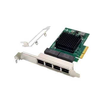 PCI-E X4 Szerver Hálózati Kártya BCM5719 4 RJ45 Port Gigabit Ethernet Server Adapter PCI-E Hálózati Kártya