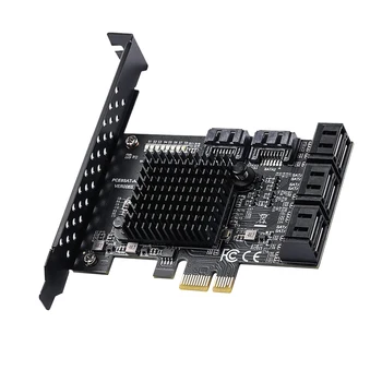 PCIe 8 SATA Port bővítőkártya SATA3 3 6 gb HDD, SSD, PCI Adapter E Express X1 Vezérlő Kiterjesztését Szorzó Kelő Bányászati