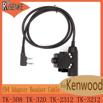 RISENKE-Walkie Talkie Adapter, Fülhallgató kábele, U94, UV-3R, UV-5R, BF-888S, Kenwood TK-308, TK-320, TK-2312, TK-3212