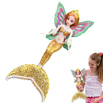 Sellős Játékok Lányoknak DIY Lány Baba öltöztetős Játékok hasznát vehetjük W/Sequin Fishtail Szoknya Ajándékok Hercegnő Sellő Baba Vízi Játékok