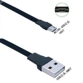 Szuper lapos flexibilis USB 2.0 EGY férfi mikro férfi 90 fokos szögben USB2.0male nő fel/le/bal/jobb hosszabbító kábel adapter