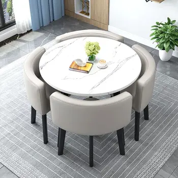 Terasz Emelet Asztalkák Minimalista Luxus Asztalkák Kiegészítő Elegáns, Modern Nappali Mesa Plegable Ház, Bútorok