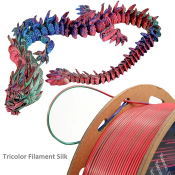 Tricolor Végtelen PLA 1.75 mm-es Selyem Szálak PLA 1kg 500g 250g 3D-s Nyomtató Műanyag Többszínű Filamento Erőt Legújabb