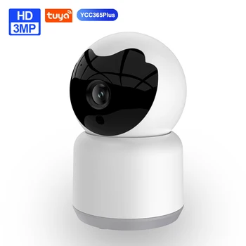 Tuya Wifi IP Kamera 3MP HD Home Security Biztonsági Kamera Auto Tracking IR éjjellátó Okos Baba Monitor Ycc365Plus