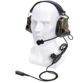 U94 AV+zöld Taktikai Fülhallgató, illetve a Zaj Csökkentésére hallásvédő Felvételi Fejhallgató a Sepura Stp8000 Stp8030 Stp8035