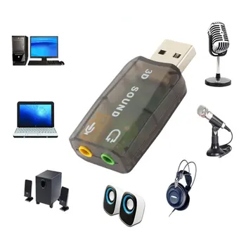 USB2.0 Audió Fülhallgató Fejhallgató-Fülhallgató-Mikrofon, Mikrofon Jack Átalakító Adapter Dinamikus surround hanghatás háttér