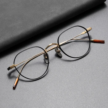 Új, Tiszta Titán Szemüveg Keretek Férfiak Optikai Vintage Kerek Szemüveg Keret Nők Receptet Rövidlátás Szem, Szemüveg, Szemüvegkeret
